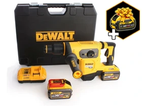 DeWalt DCH481X2-QW akkus fúró-vésőkalapács 54 V | 6,1 J | Betonban 40 mm | 5,4 kg | Szénkefementes | 2 x 9 Ah akku + töltő | Kofferben
