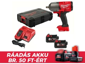 Milwaukee M18 ONEFHIWF12-502X akkus ütvecsavarozó 18 V | 130 Nm/400 Nm/1356 Nm | 1/2 inch | Szénkefementes | 2 x 5 Ah akku + töltõ | Heavy Duty kofferben