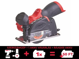 Milwaukee M12 FCOT-0 akkus sarokcsiszoló 12 V | 76 mm | 20000 RPM | Szénkefementes | Akku és töltõ nélkül | Kartondobozban