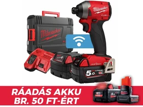 Milwaukee M18ONEID2-502X akkus ütvecsavarozó bitbefogással 18 V | 119 Nm/176 Nm/226 Nm | 1/4 bit | Szénkefementes | 2 x 5 Ah akku + töltõ | Heavy Duty kofferben