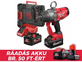 Milwaukee M18ONEFHIWF1-802X akkus ütvecsavarozó 18 V | 530 Nm/1020 Nm/1800 Nm/2033 Nm | 1 inch | Szénkefementes | 2 x 8 Ah akku + töltõ | Heavy Duty kofferben