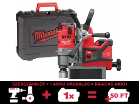 Milwaukee M18FMDP-0 akkus mágnesállványos fúrógép 18 V | Átmérő 0 - 38 | 19 mm Weldon | Szénkefementes | Akku és töltő nélkül | Kofferben