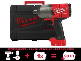 Milwaukee M18ONEFHIWF12-0X akkus ütvecsavarozó 18 V | 130 Nm/400 Nm/1356 Nm | 1/2 inch | Szénkefementes | Akku és töltõ nélkül | Heavy Duty kofferben