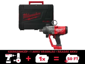 Milwaukee M18ONEFHIWF1-0X akkus ütvecsavarozó 18 V | 530 Nm/1020 Nm/1800 Nm/2033 Nm | 1 inch | Szénkefementes | Akku és töltõ nélkül | Heavy Duty kofferben