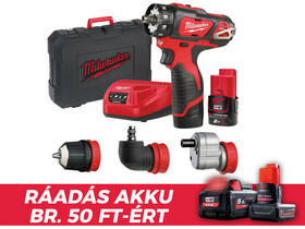 Milwaukee M12 BDDX SET-202C akkus fúrócsavarozó bitbefogással 12 V | 32 Nm | Szénkefés | 2 x 2 Ah akku + töltõ | Kofferben