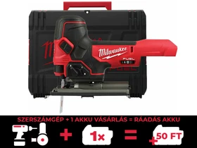 Milwaukee M18FBJS-0X akkus dekopírfűrész 18 V | 100 mm | Szénkefementes | Akku és töltő nélkül | Heavy Duty kofferben