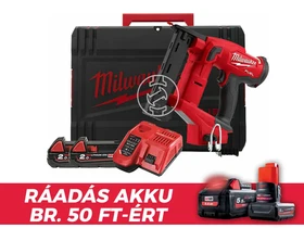Milwaukee M18FNCS18GS-202X akkus kapcsozó 18 V | 9,5 - 38 | Szénkefementes | 2 x 2 Ah akku + töltő | Heavy Duty kofferben