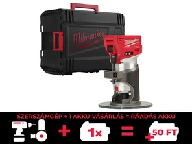 Milwaukee M18FTR8-0X akkus élmaró 18 V | 31000 RPM | Szénkefementes | Akku és töltõ nélkül | Heavy Duty kofferben