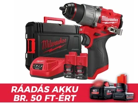 Milwaukee FPD2-202X akkus ütvefúró-csavarozó 12 V | 45 Nm | 1,5 - 13 mm | Szénkefementes | 2 x 2 Ah akku + töltő | Heavy Duty kofferben