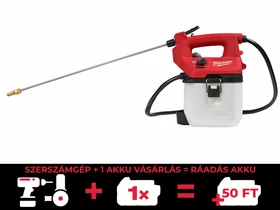 Milwaukee M12BHCS3L-0 akkus permetező 12 V | 3,7 l | Szállítási telj. 1,1 - 0,4 l/perc | Szénkefés | Akku és töltő nélkül | Kartondobozban