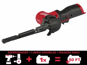 Milwaukee M12 FBFL13-0 akkus keskeny szalagcsiszoló 12 V | 13 x 457 mm | Szénkefementes | Akku és töltő nélkül | Kartondobozban