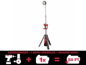 Milwaukee M18SAL2-0 akkus teleszkópos térmegvilágító lámpa 18 V | 860 lumen/1300 lumen/2800 lumen | 1,1 - 2,2 m | Akku és töltő nélkül | Kartondobozban