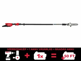 Milwaukee M18 FTPS30-0 akkus magassági ágvágó 18 V | Vágás hossz 300 mm | Magasság 2700 - 4000 mm | Szénkefementes | Akku és töltõ nélkül | Kartondobozban