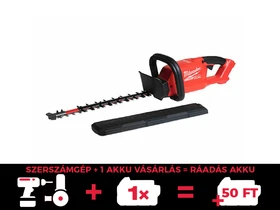 Milwaukee M18FHET60-0 akkus sövényvágó 18 V | 600 mm | Szénkefementes | Akku és töltő nélkül