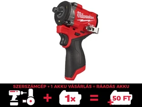 Milwaukee M12FCIWF12G3-0 akkus ütvecsavarozó 12 V | 20 Nm/271 Nm/406 Nm/542 Nm | 1/2 inch | Szénkefementes | Akku és töltõ nélkül | Kartondobozban