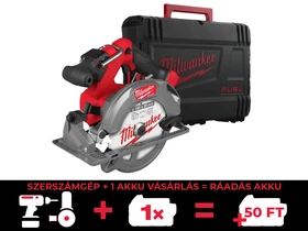 Milwaukee M18FCS552-0X akkus körfûrész 18 V | Körfûrészlap 165 mm x 20 mm | Vágás max. 57 mm | Szénkefementes | Akku és töltõ nélkül | Heavy Duty kofferben