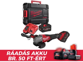 Milwaukee M18FHSAG125XPDB2-802X akkus sarokcsiszoló 18 V | 125 mm | 9000 RPM | Szénkefementes | 2 x 8 Ah akku + töltõ | Heavy Duty kofferben
