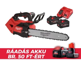 Milwaukee M18FTHCHS35-802 akkus láncfűrész 18 V | 350 mm | Szénkefementes | 2 x 8 Ah akku + töltő | Kartondobozban