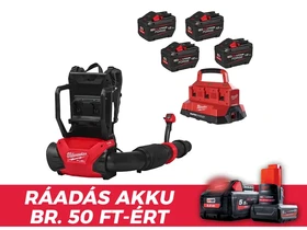 Milwaukee M18F2BPB-124 akkus lombfúvó 4 x 18 V | 69,44 m/s | Szénkefementes | 4 x 12 Ah akku + töltő | Kartondobozban