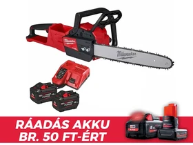 Milwaukee M18FCHSC-122 akkus láncfűrész 18 V | 300 mm | Szénkefementes | 2 x 12 Ah akku + töltő | Kartondobozban