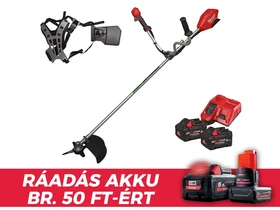 Milwaukee M18FBCU-802 akkus fűkasza 18 V | 400 mm | Szénkefementes | 2 x 8 Ah akku + töltő