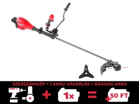 Milwaukee M182FBCU-0 akkus fűkasza 2 x 18 V | 430 mm | Szénkefementes | Akku és töltő nélkül