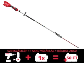 Milwaukee M18 FHETE27-0 akkus magassági sövényvágó 18 V | 600 mm | Magasság 2670 mm | Szénkefementes | Akku és töltő nélkül