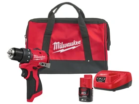 Milwaukee M12BLDDRC-201BRF akkus fúrócsavarozó tokmányos
