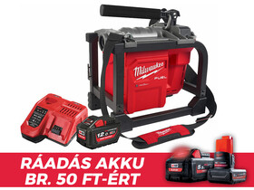 Milwaukee M18 FCSSM-121 akkus duguláselhárító 18 V | 32 - 160 mm | 46 m | Szénkefementes | 1 x 12 Ah akku + töltő | Kartondobozban