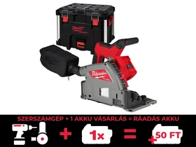 Milwaukee M18FPS55-0P akkus merülő körfűrész 18 V | Fűrészlap 165 mm x 20 mm | Vágás max. 59 mm | Akku és töltő nélkül | Packout kofferben