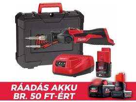 Milwaukee M12SI-201C akkus forrasztópáka 12 V | 400 °C | 1 x 2 Ah akku + töltő | Kofferben