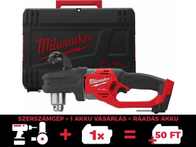 Milwaukee M18CRAD2-0X akkus sarokfúró-csavarozó 18 V | 30 Nm | 0 - 13 mm | Szénkefementes | Akku és töltő nélkül | Heavy Duty kofferben