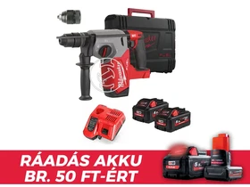 Milwaukee M18ONEFHX-552X akkus fúró-vésőkalapács 18 V | 2,5 J | Betonban 26 mm | 3,4 kg | Szénkefementes | 2 x 5,5 Ah akku + töltő | Heavy Duty kofferben