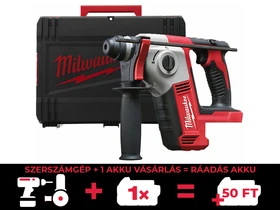 Milwaukee M18BH-0X akkus fúrókalapács 18 V | 1,2 J | Betonban 16 mm | 2,5 kg | Szénkefés | Akku és töltő nélkül | Heavy Duty kofferben