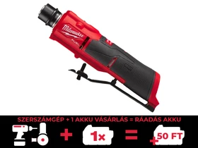 Milwaukee M12FTB-0 akkus gumiabroncs polírozó 12 V | 7/16 inch | 0 - 1200 RPM/0 - 2500 RPM | Szénkefementes | Akku és töltő nélkül | Kartondobozban