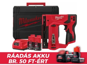 Milwaukee M12BST-202X akkus kapcsozó 12 V | 6 - 14 | Szénkefés | 2 x 2 Ah akku + töltő | Heavy Duty kofferben