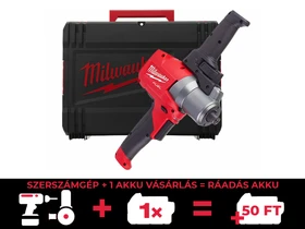Milwaukee M18FPM-0X akkus kézi keverőgép 18 V | Szénkefementes | Akku és töltő nélkül | Heavy Duty kofferben