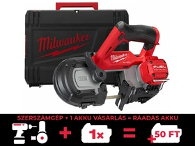 Milwaukee M12FBS64-0C akkus kézi szalagfűrész 12 V | Fűrészszalag 776,29 mm x 12,7 mm x 0,5 mm | Szénkefementes | Akku és töltő nélkül | Kofferben
