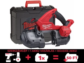 Milwaukee M18FBS85-0C akkus kézi szalagfűrész 18 V | Fűrészszalag 899 mm x 13 mm x 0,5 mm | Szénkefementes | Akku és töltő nélkül | Kofferben