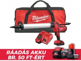 Milwaukee C18PCG/600A-201B akkus kittkinyomó pisztoly 18 V | 600 ml | 4500 | Szénkefés | 1 x 2 Ah akku + töltő | Kartondobozban