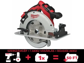 Milwaukee M18BLCS66-0 akkus körfűrész 18 V | Körfűrészlap 190 mm x 30 mm | Vágás max. 66 mm | Szénkefementes | Akku és töltő nélkül | Kartondobozban