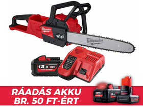 Milwaukee M18FCHSC-121 akkus láncfűrész 18 V | 300 mm | Szénkefementes | 1 x 12 Ah akku + töltő | Kartondobozban