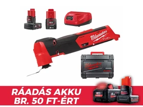 Milwaukee M12FMT-422X akkus multifunkciós gép rezgő 12 V | 10000 - 20000   1/min | 1,8 ° | Szénkefementes | 2 Ah + 4 Ah akku + töltő | Heavy Duty kofferben
