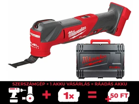 Milwaukee M18 BMT-0X akkus multifunkciós gép rezgő 18 V | 12000 - 18000   1/min | 1,7 ° | Szénkefés | Akku és töltő nélkül | Heavy Duty kofferben