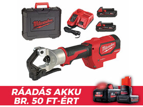 Milwaukee M18 HDCT-202C akkus kábelkrimpelő 18 V | 59 kN | Szénkefés | 1 x 2 Ah akku + töltő | Kofferben