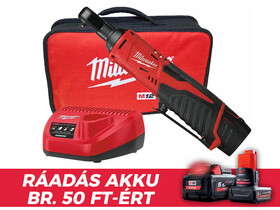 Milwaukee M12 IR-201B 1/4 akkus racsnis csavarkulcs 12 V | 1/4 inch | 40 Nm | Szénkefés | 1 x 2 Ah akku + töltõ | Kartondobozban