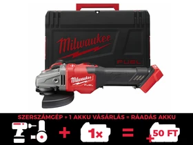 Milwaukee M18FHSAG125XB-0X akkus sarokcsiszoló 18 V | 125 mm | 9000 RPM | Szénkefementes | Akku és töltõ nélkül | Heavy Duty kofferben