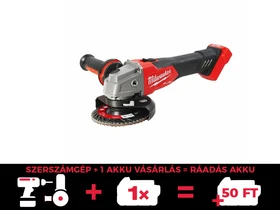 Milwaukee M18FSAG125X-0 akkus sarokcsiszoló 18 V | 125 mm | 8500 RPM | Szénkefementes | Akku és töltõ nélkül | Kartondobozban