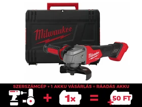 Milwaukee M18FSAG125X-0X akkus sarokcsiszoló 18 V | 125 mm | 8500 RPM | Szénkefementes | Akku és töltõ nélkül | Heavy Duty kofferben