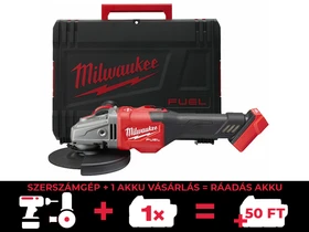 Milwaukee M18FSAG125XB-0X akkus sarokcsiszoló 18 V | 125 mm | 8500 RPM | Szénkefementes | Akku és töltõ nélkül | Heavy Duty kofferben